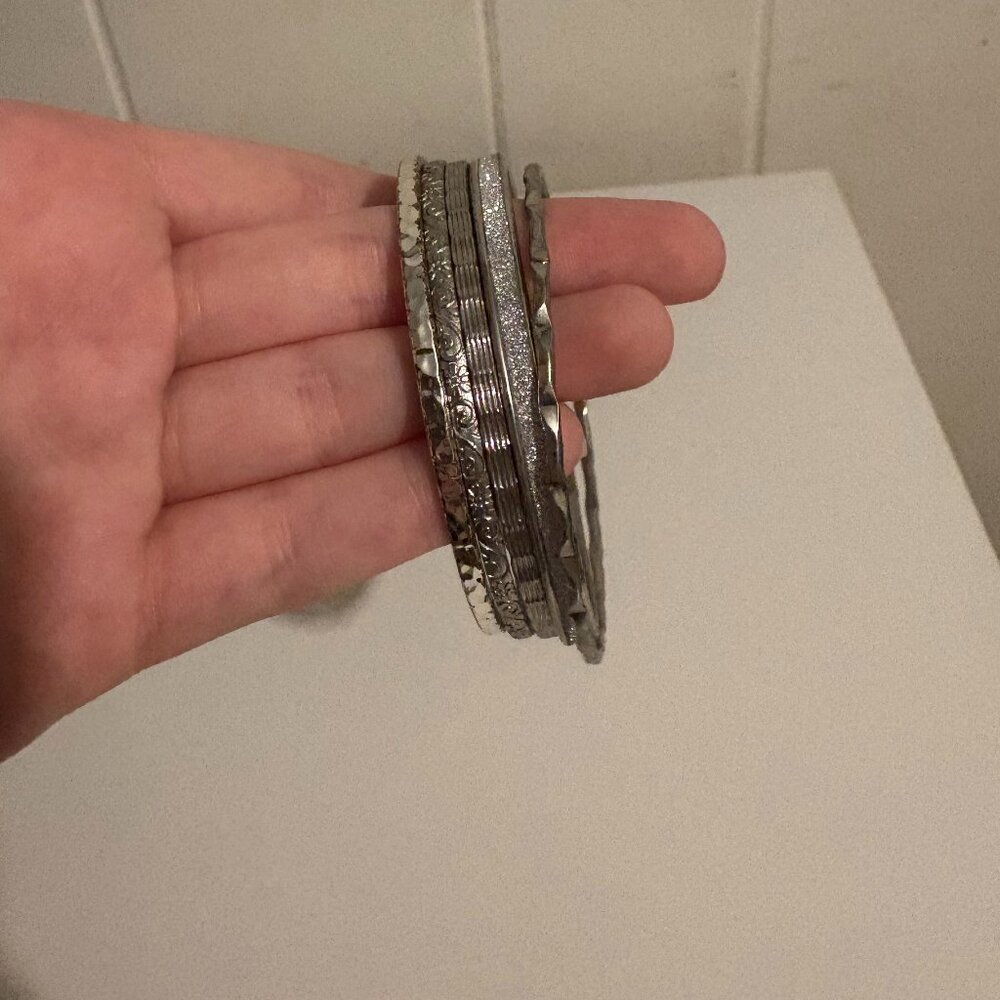 Silver bracelet bundle